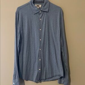 Men's Blue Button-Up Shirt